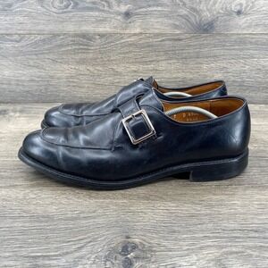 Allen Edmonds Thayer Monk Strap Shoes Black Leather Men's Size 9 D